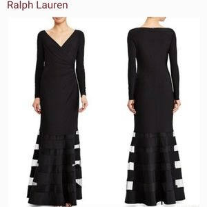 LaurenRalph Lauren. Tulle Panel Jersey Gown Formal
